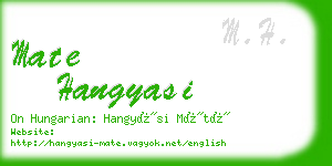 mate hangyasi business card